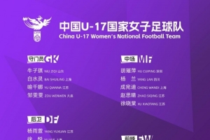 10月2日，中国U17女足将启程摩洛哥，备战世界杯并展开封闭式训练